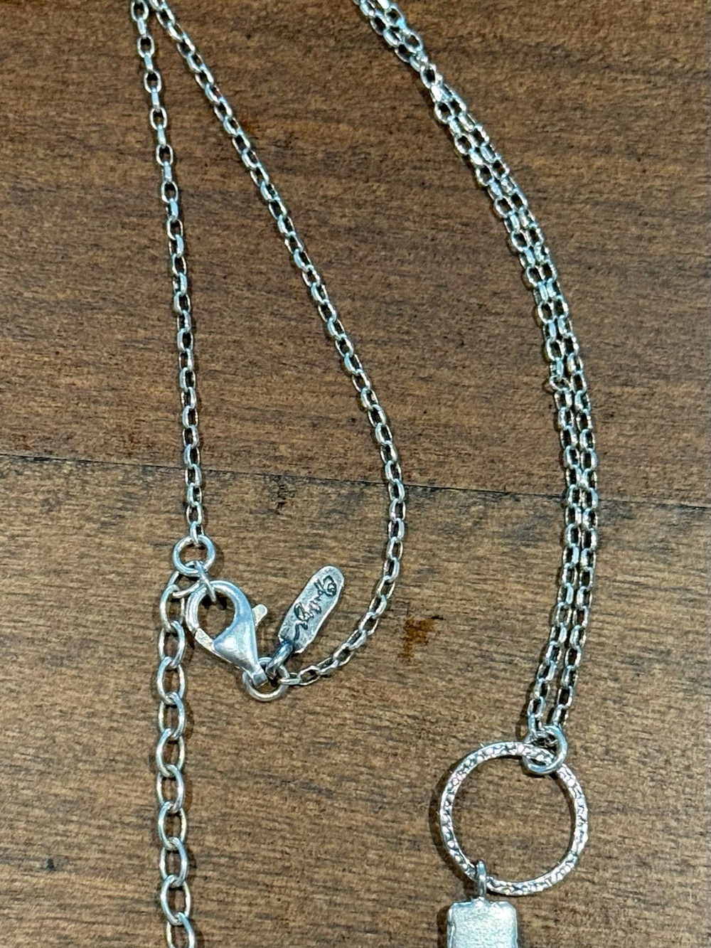 Opulenza Silver Circle, Hope and Gemstone Pendant Necklace